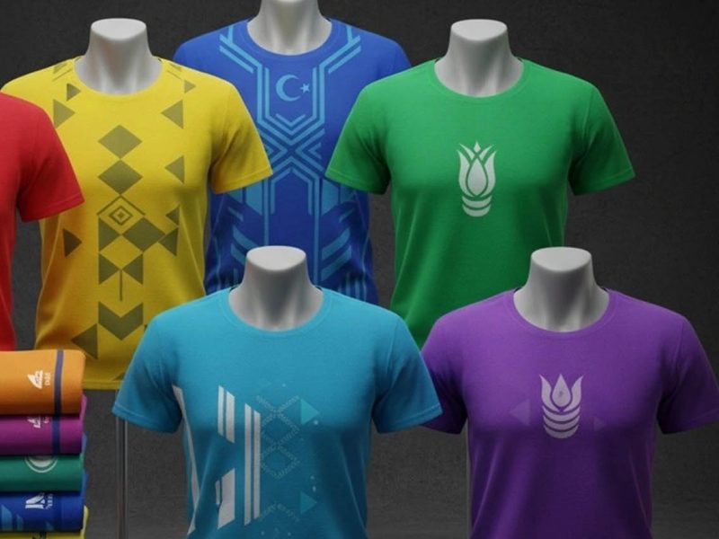 Promotional t-shirts and corporate marketing apparel manufactured in Turkey with digital printing, custom designs, and sustainable materials