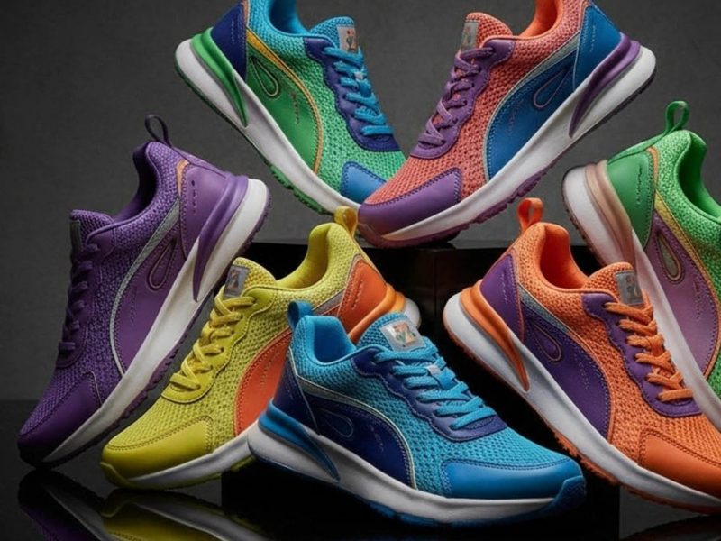 Sports shoes and athletic footwear manufactured in Turkey with robotic production lines, EVA foam technology, and vegan leather materials