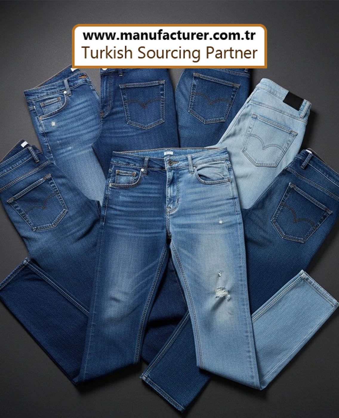 Sustainable denim pants production and fabric manufacturing in Turkey with eco-friendly technologies and fast European logistics