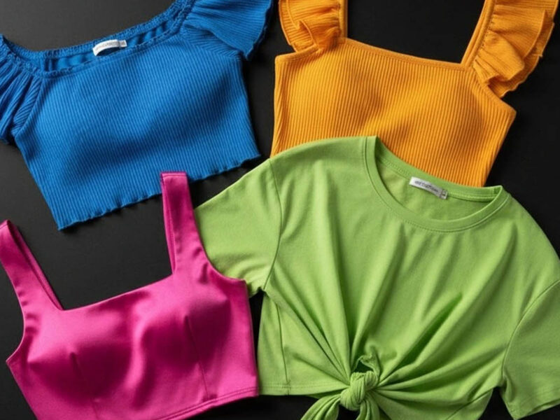 Crop top and fitted garment production cost analysis in Turkey with precision construction and technical fabrics