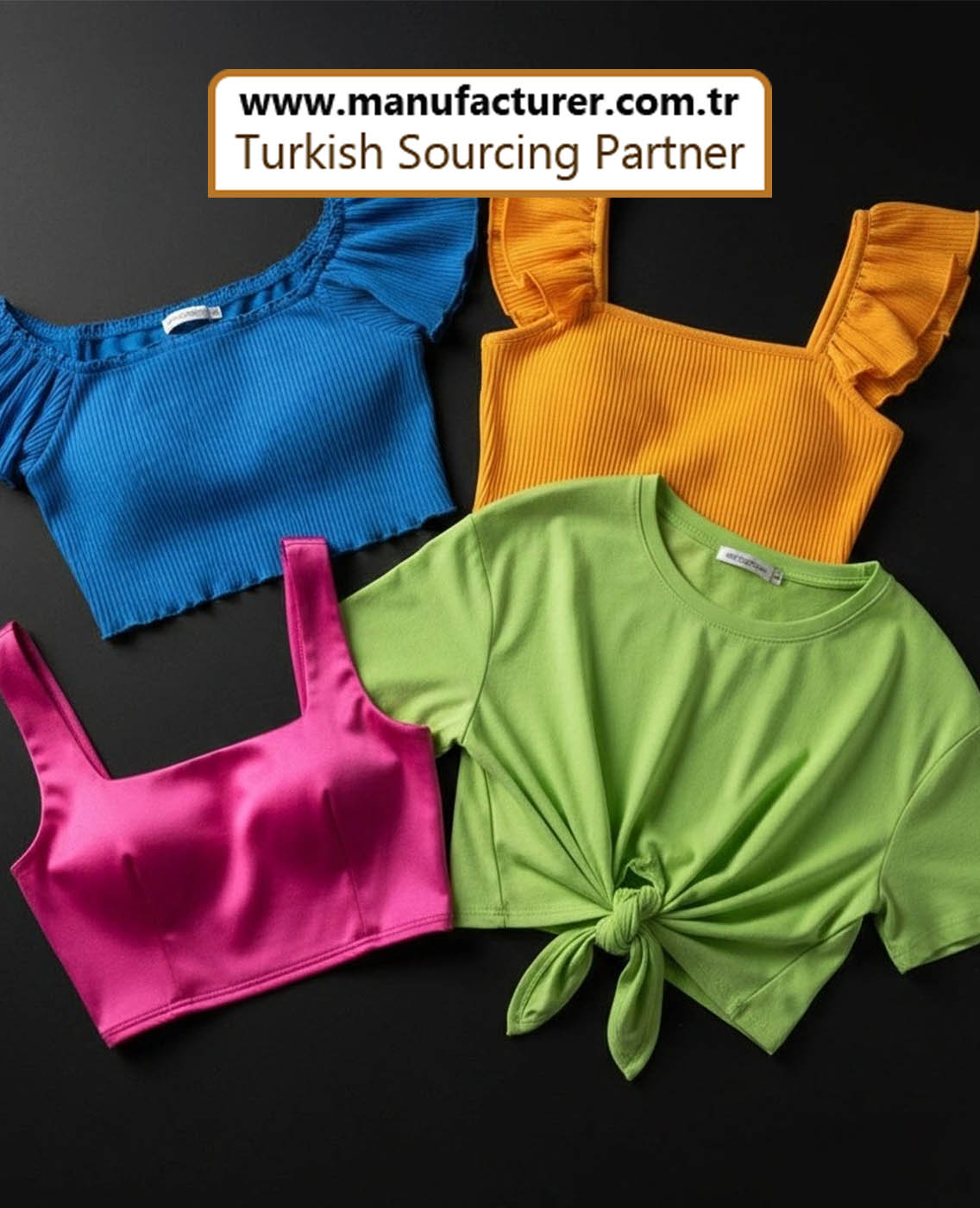 Crop top and fitted garment production cost analysis in Turkey with precision construction and technical fabrics