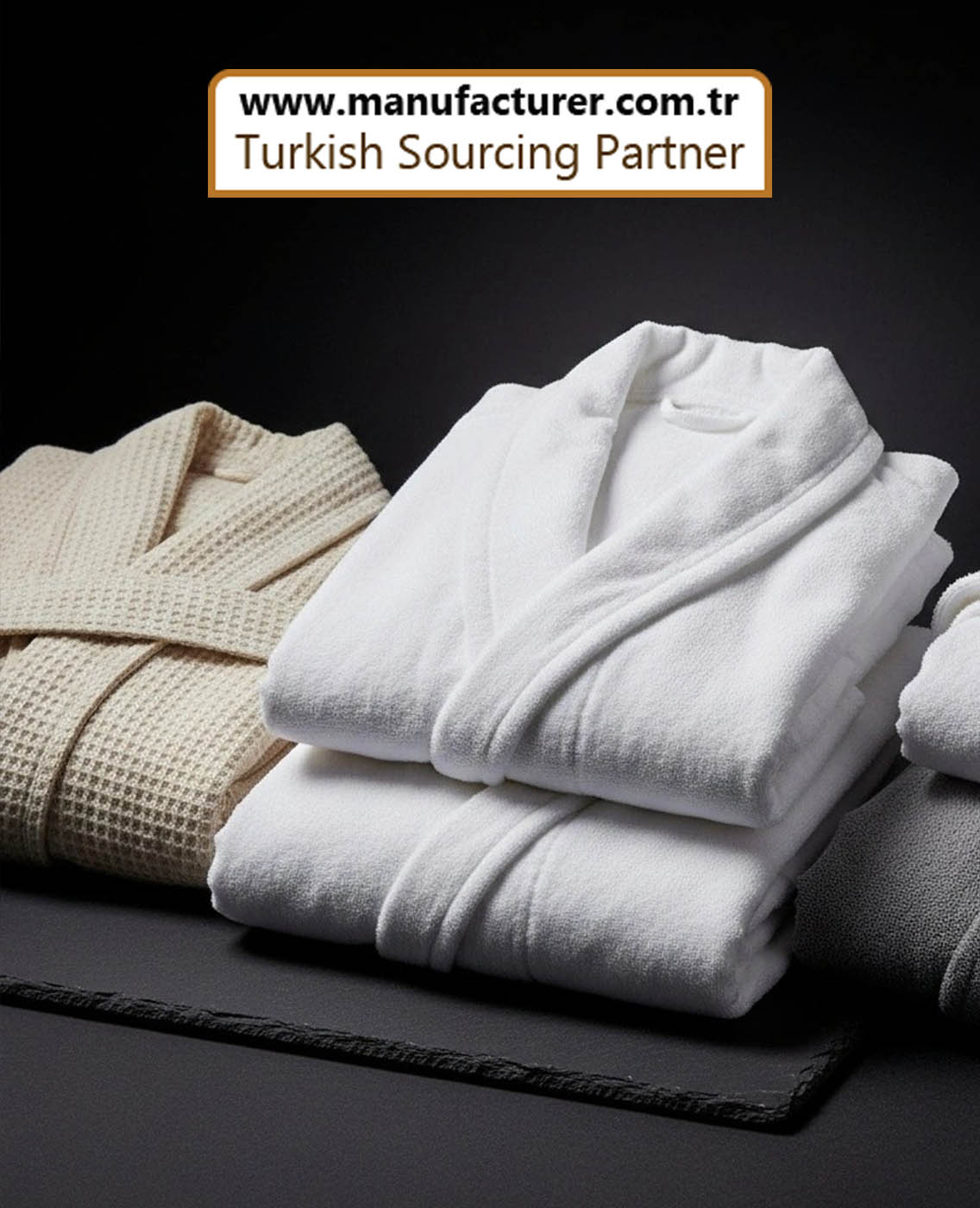 Luxury hotel bathrobes and spa robes manufactured in Turkey with premium cotton and terry cloth construction